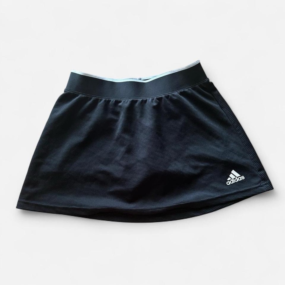 Adidas Women Black Solid AEROREADY CLUB Flared Mini Skirt with built shorts